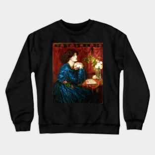 Jane Morris, The Blue Silk Dress - Dante Gabriel Rossetti Crewneck Sweatshirt